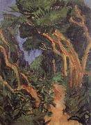 Ernst Ludwig Kirchner, Fehmarn Landscape-forest path